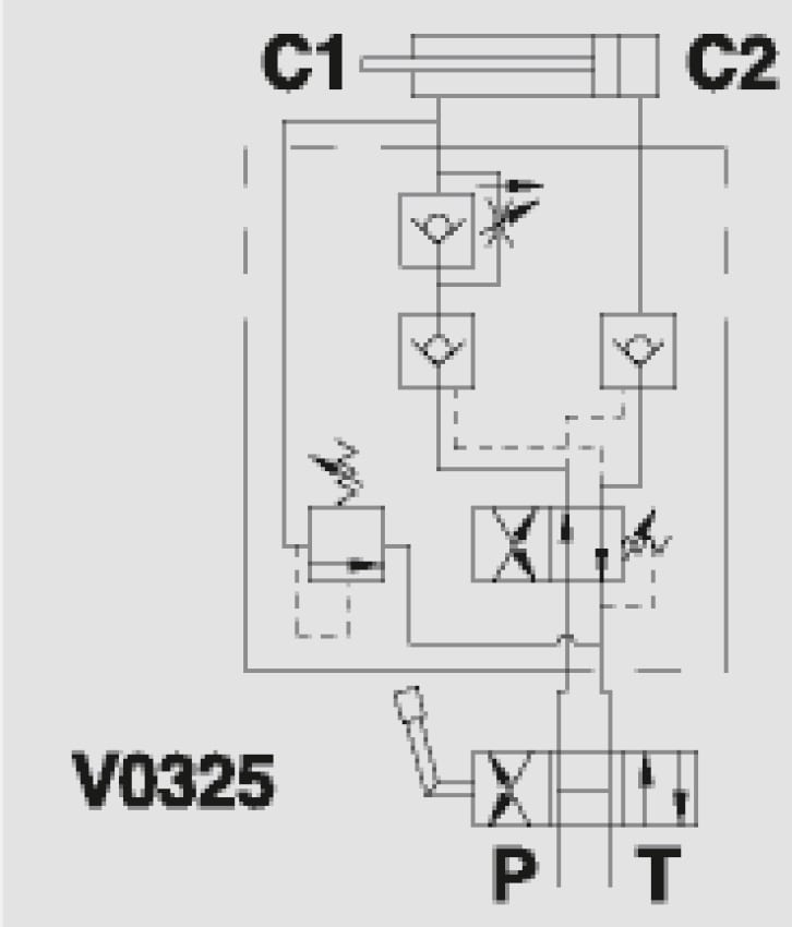 Double Acting Plough On Land (Outside Furrow) Overturning Valves For Cylinder With Memory And Without Memory